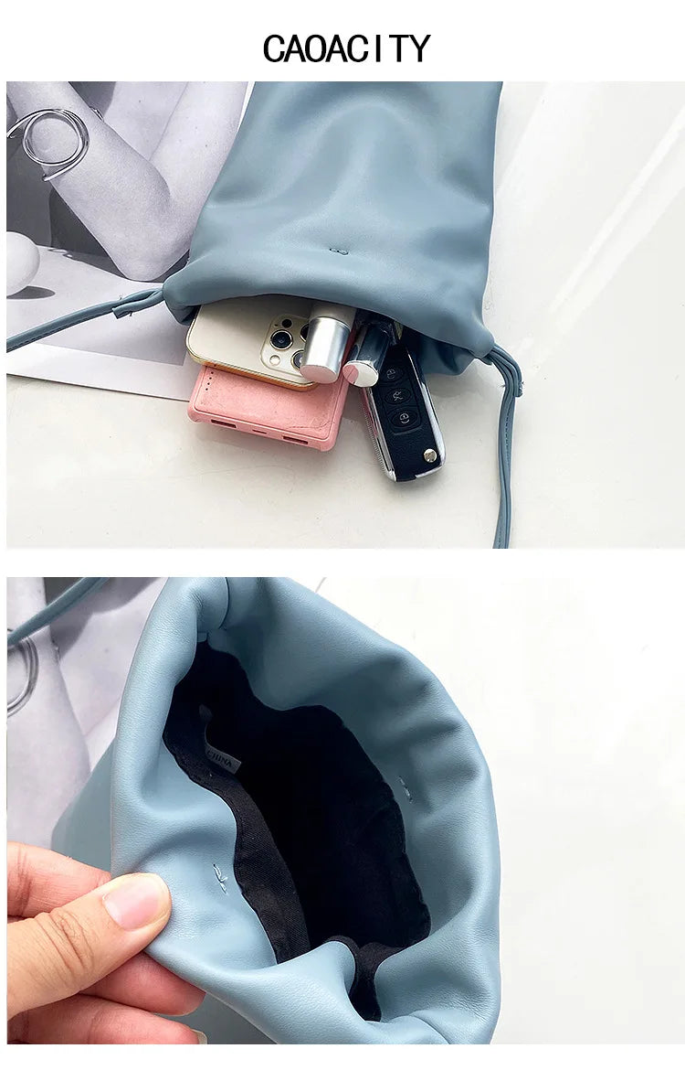 Women Handbags Female Pu Leather Shoulder Bags Luxury Large Capacity Crossbody Bags Solid Flap for Women Portable Phone Purse